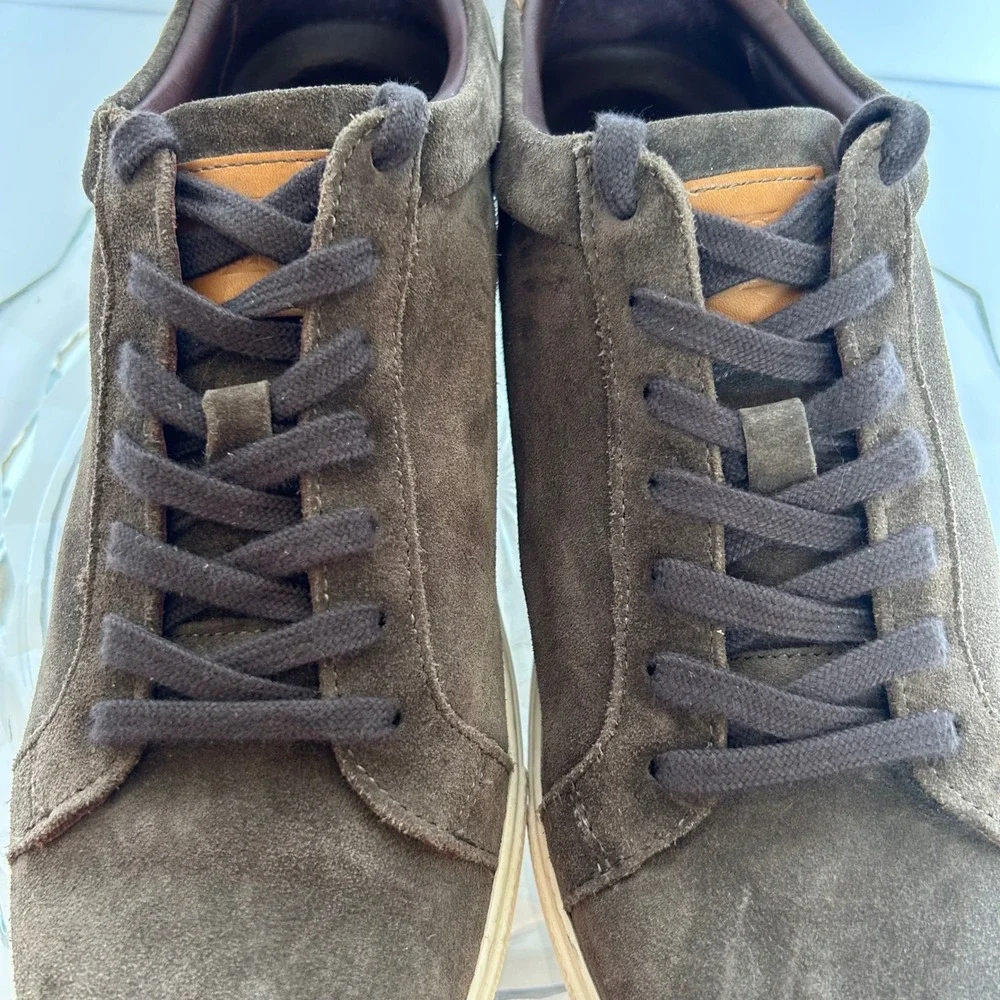 Alfredo Edmonds Brown Suede Leather Casual‎ Fashion Sneakers Shoes
